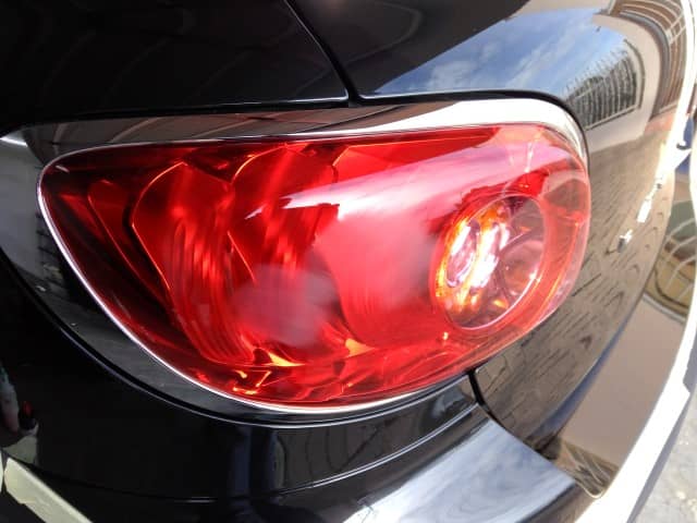 Sanding to remove deep scratches on left tail light